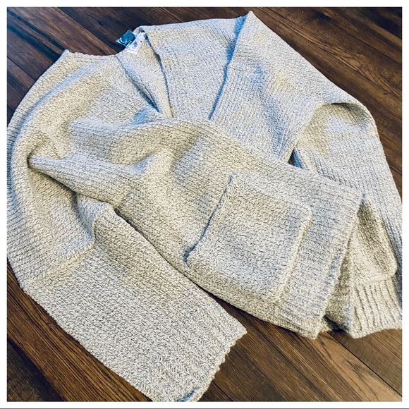 Loose fit chic side pockets sweater knit cardigan - Picture 3 of 5